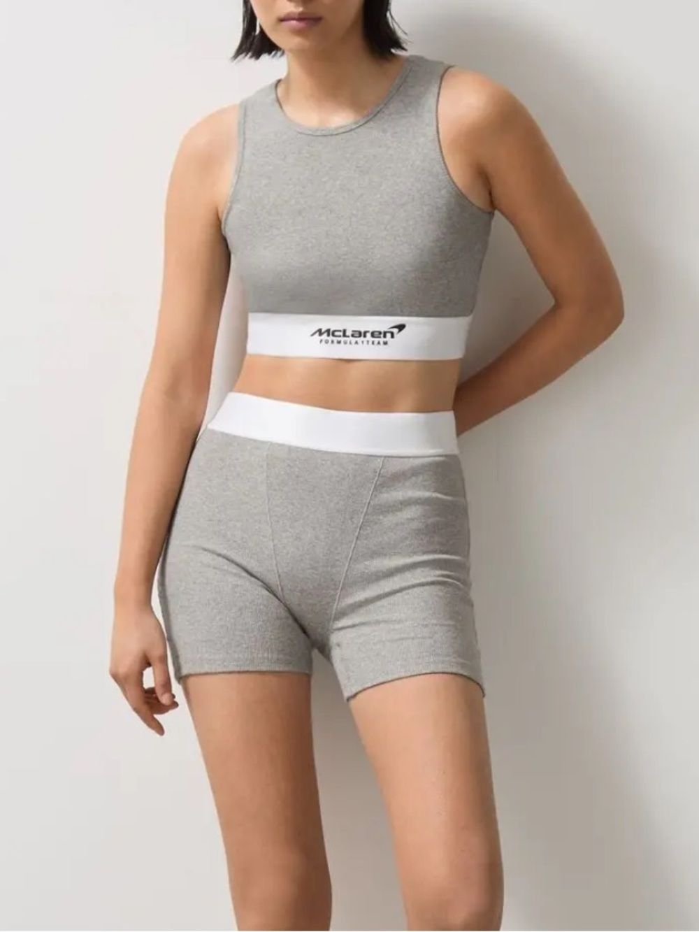 McLaren x Reiss Soft Ribbed Gray Hot Pants Sz S NWT!!